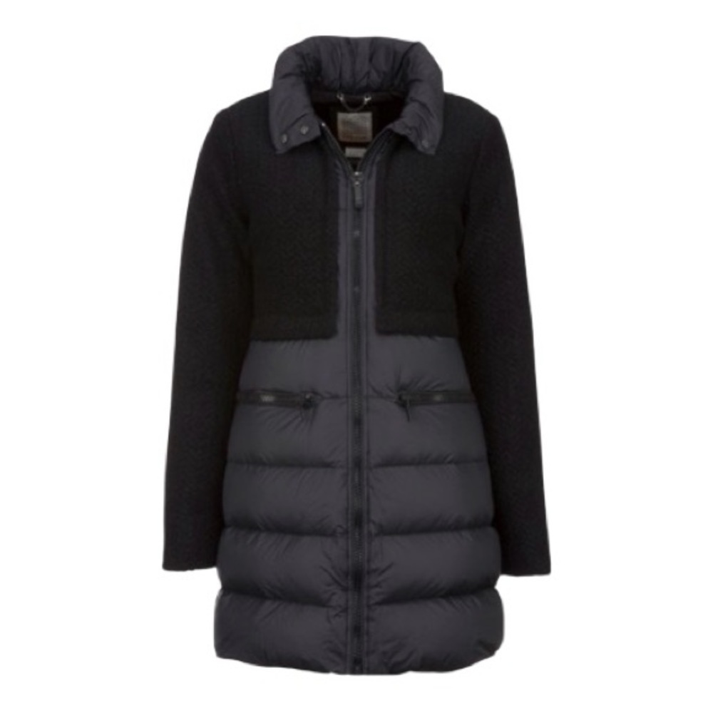 GEOX Women's black wool blend/puffer Jacket size US16